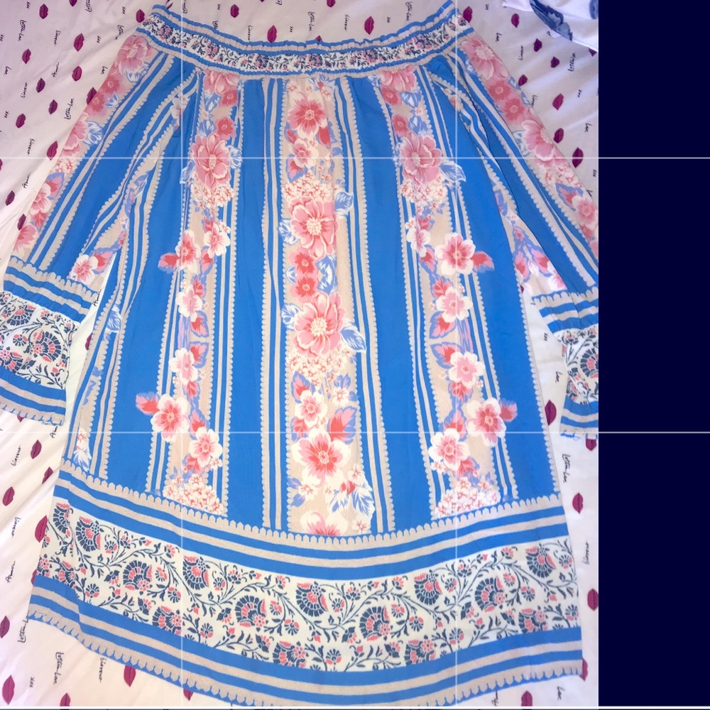 Off the shoulder long sleeve dress